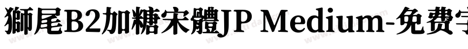 獅尾B2加糖宋體JP Medium字体转换